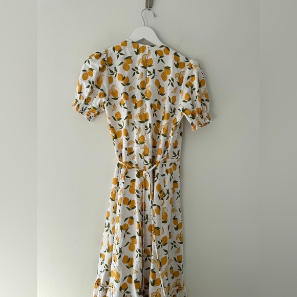 REFORMATION Veronika Linen Dress in Lemonade XS - Picture 9 of 9